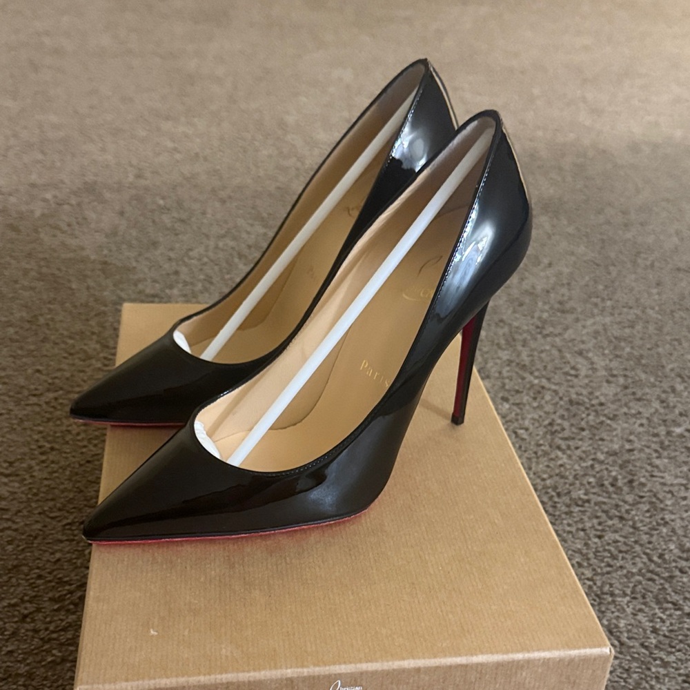 Christian Louboutin Black and Red Heels - Picture 3 of 4